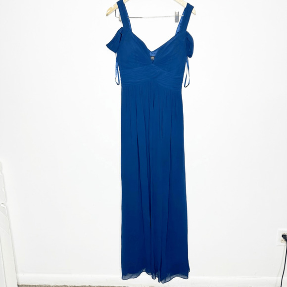 LULU'S Make Me Move Navy Blue Maxi Dress bridesmaid prom gown womens size Small - Picture 3 of 10